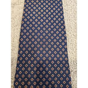 Vintage Navy Bert Pulitzer Silk Foulard Tie